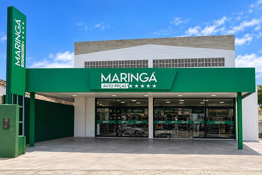Fachada da loja Maringá Auto Peças em Areias