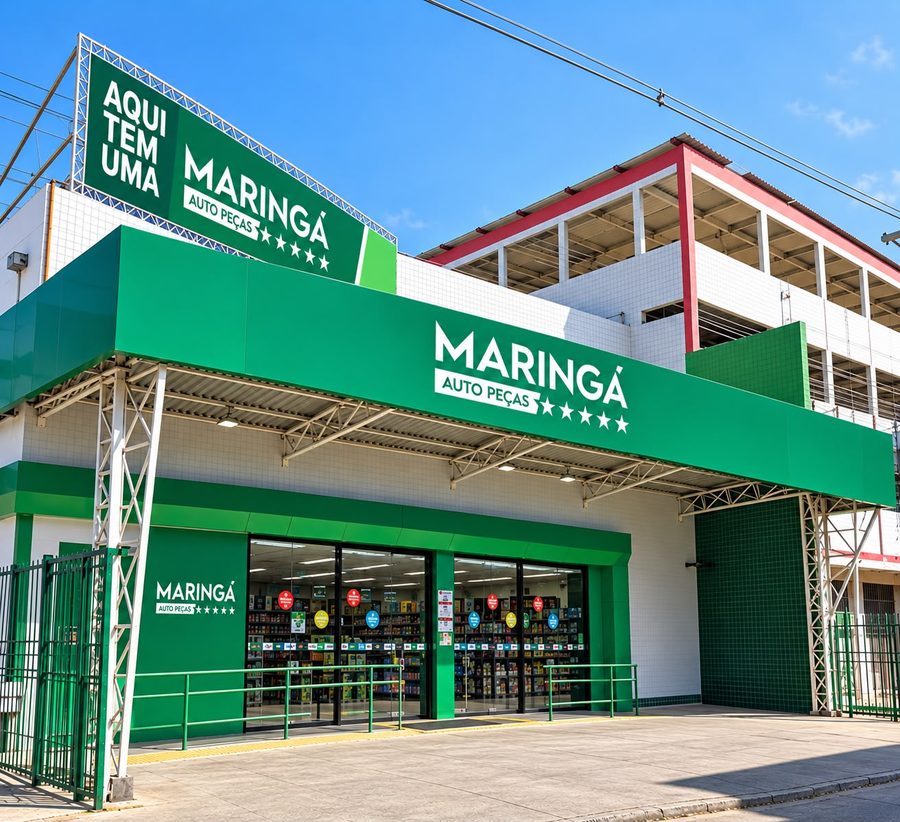 Fachada da loja Maringá Auto Peças em Prazeres